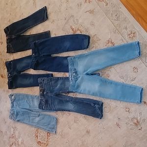 6 pairs size 4T little girls/toddler jeans